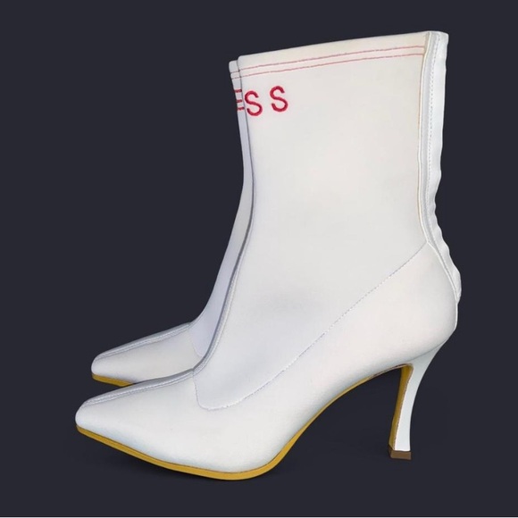 Brother Vellies White Heeled Boots - Picture 1 of 3